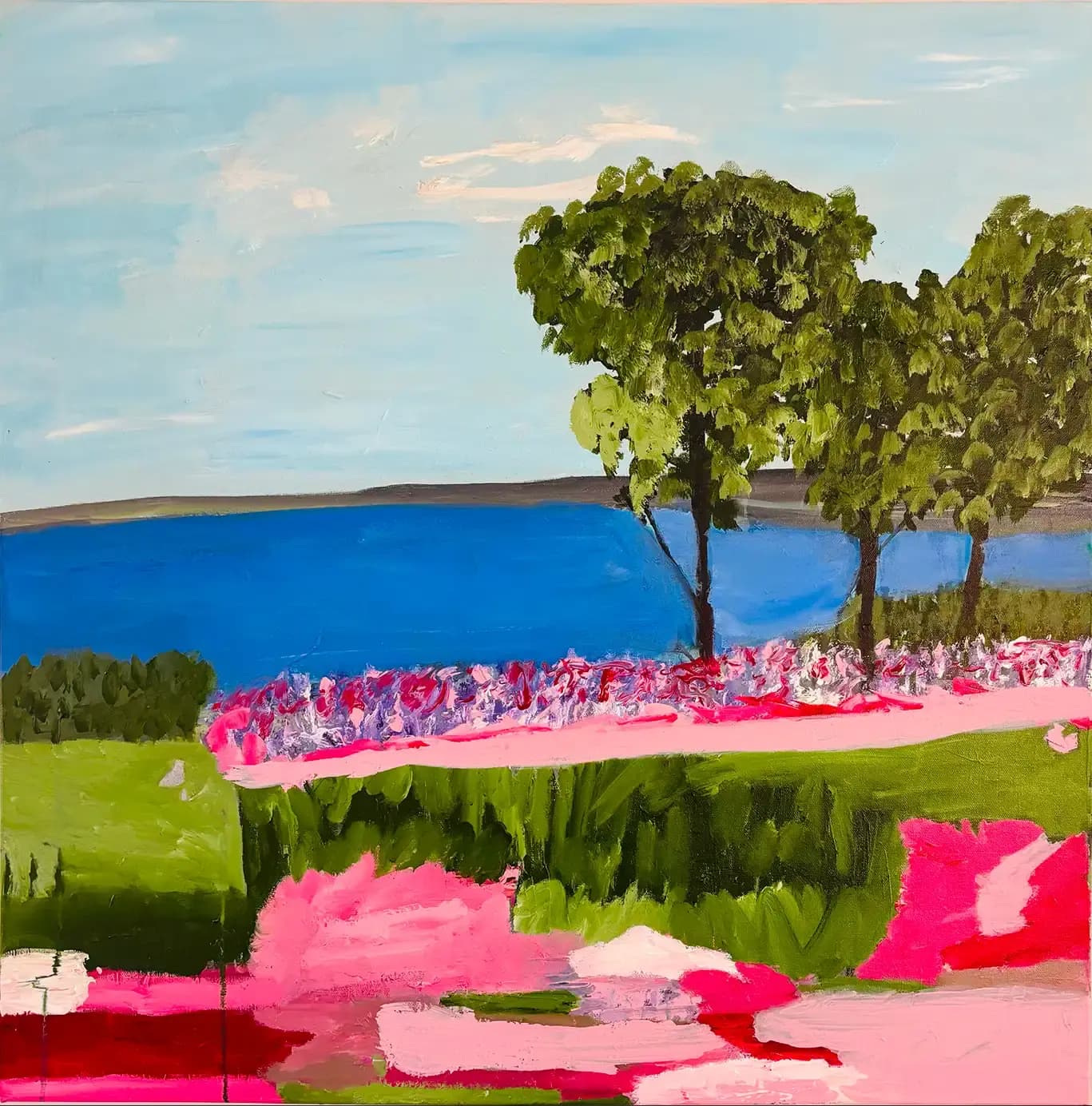 Believe - Original Acrylic on Canvas artwork created in 2025, W 76cm x H 76cm, unframed. This artwork is a celebration of nature's beauty, blending impressionistic strokes with attractive colours to evoke warmth and joy.
Perfect for any space in the home. That seeks relaxation and connection.
I paint from the heart and feel. I feel extreme joy when someone loves my artwork as much as I do.